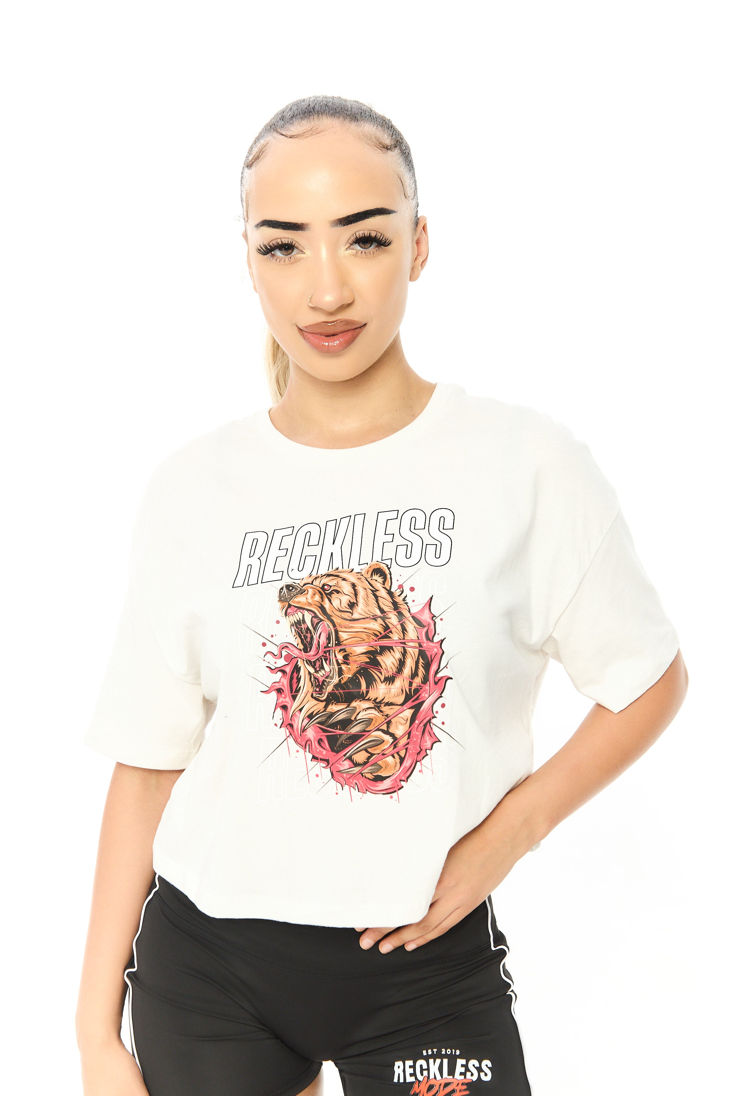 Reckless Women’s Ferus Bear Crop Top