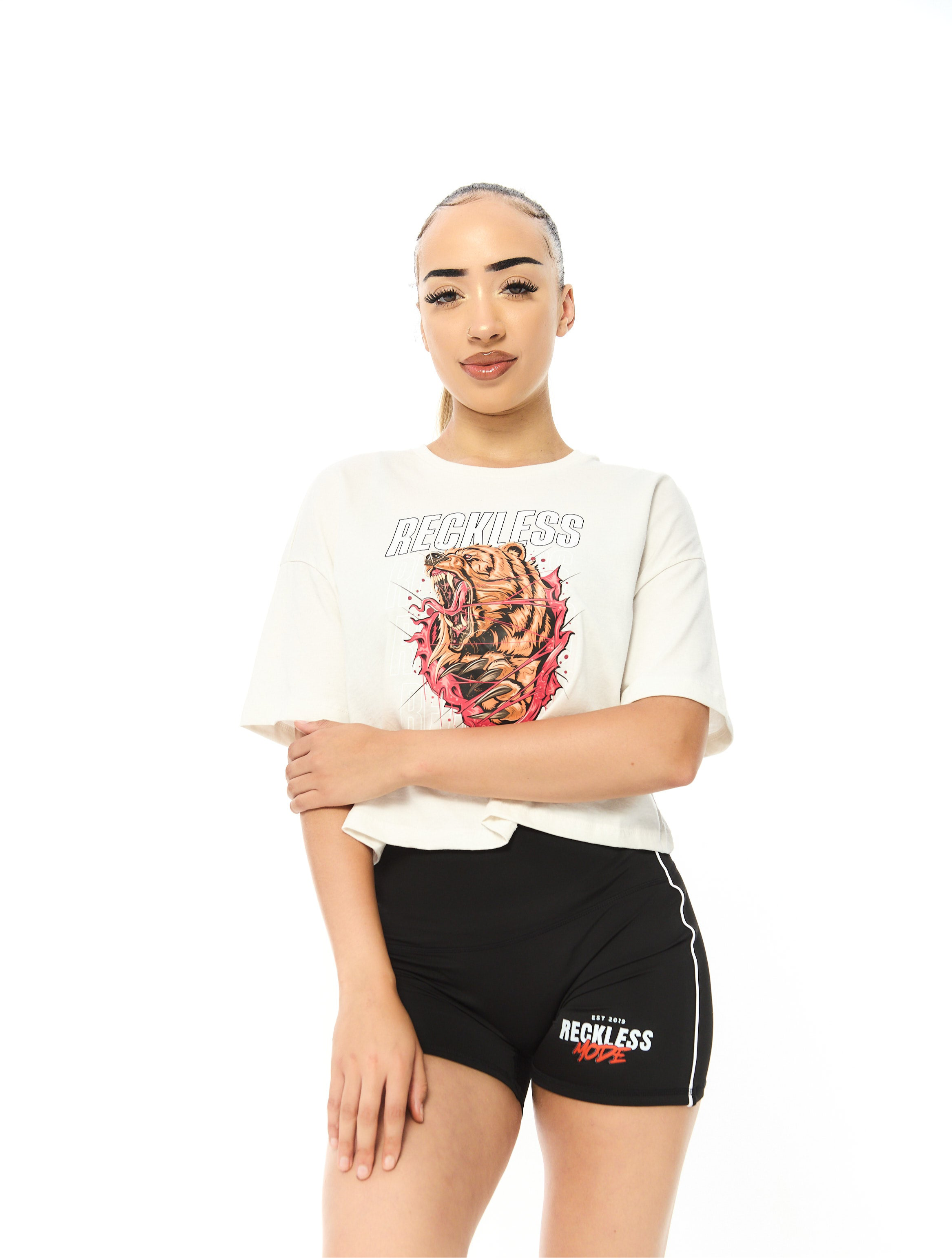Reckless Women’s Ferus Bear Crop Top