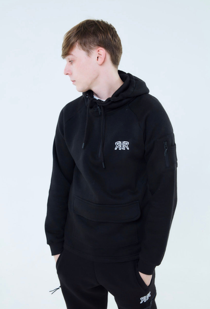 Reckless Classic Tracksuit Hoodie - Black-Recklessmode