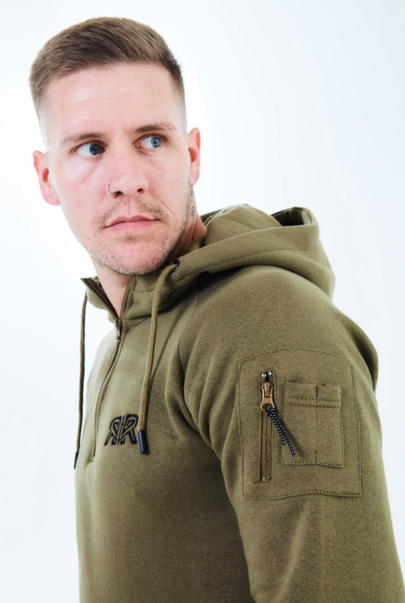 Reckless Classic Tracksuit Hoodie - Khaki-Recklessmode