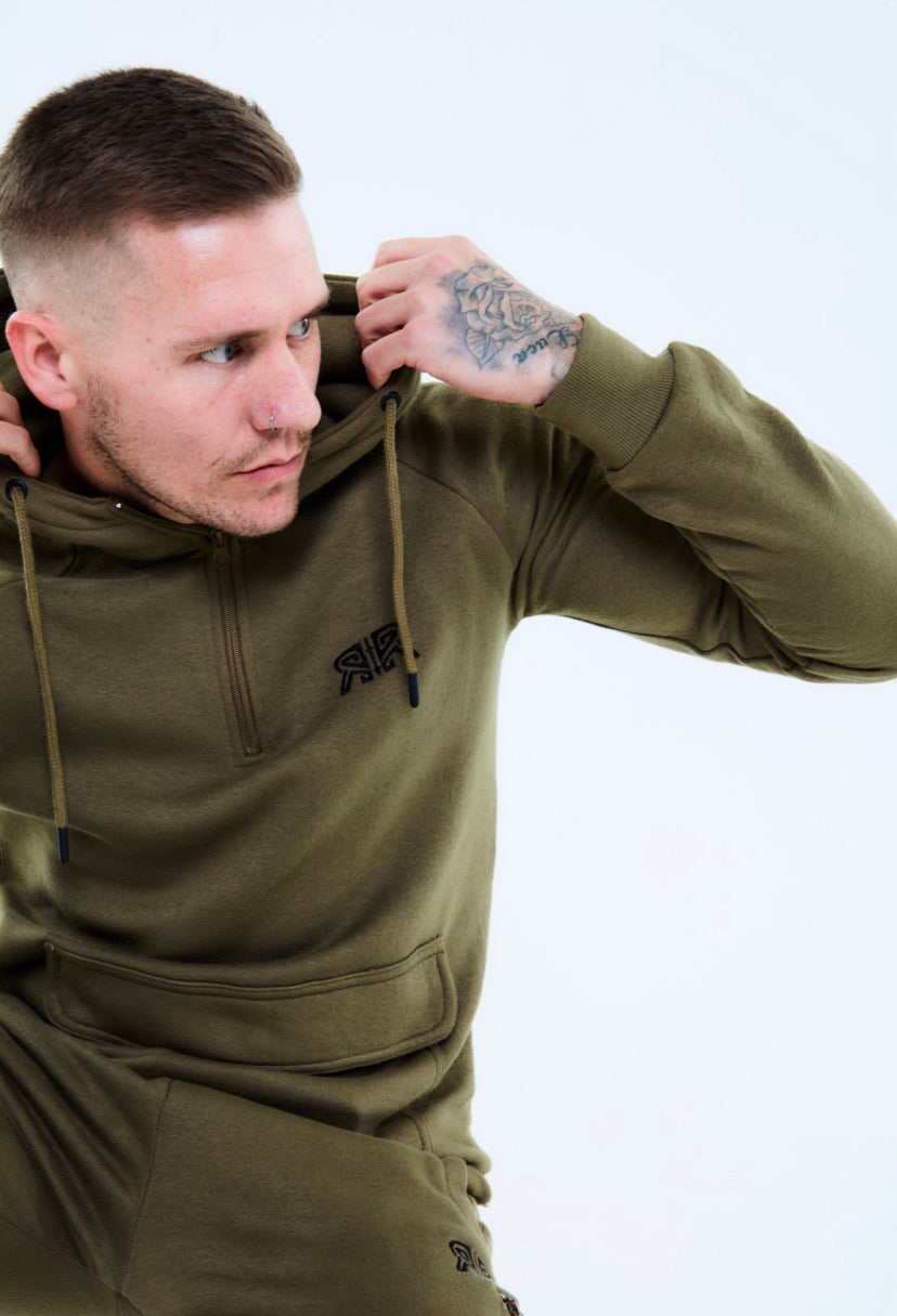 Reckless Classic Tracksuit Hoodie - Khaki-Recklessmode