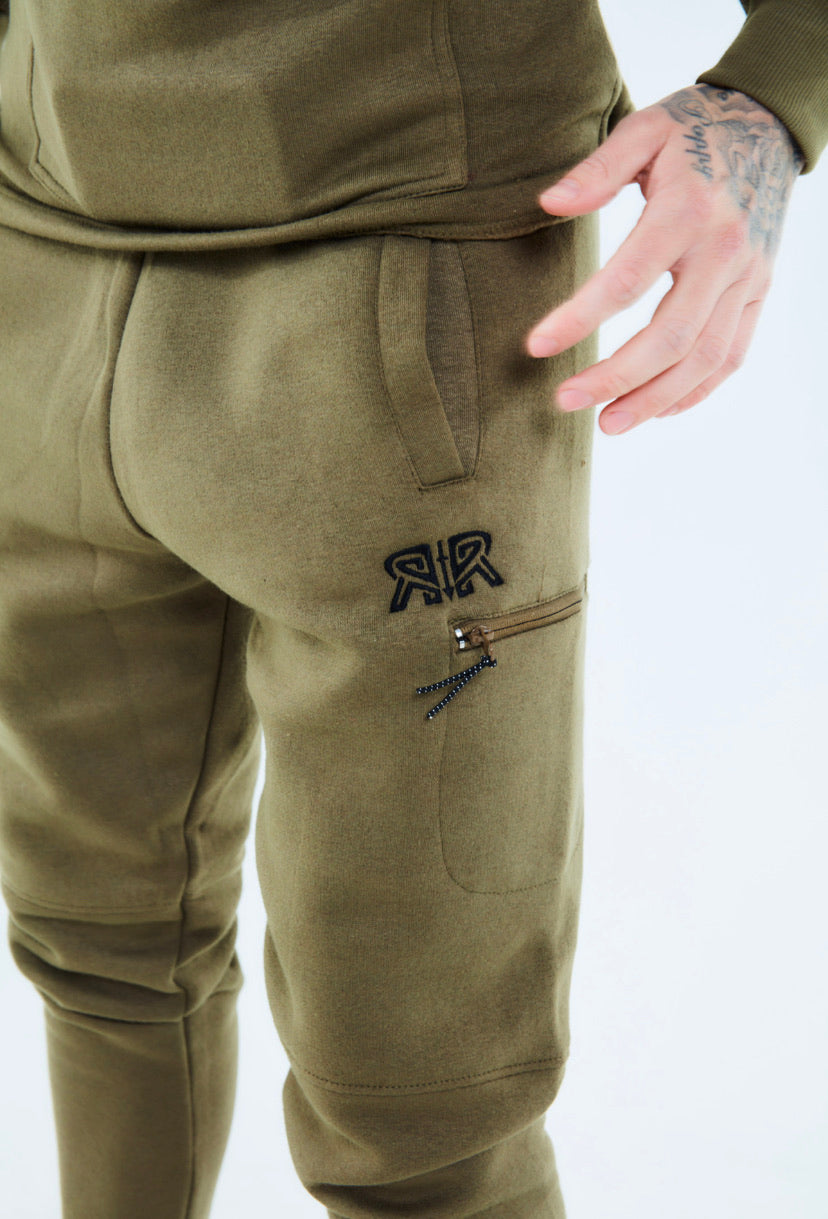 Reckless Classic Tracksuit Bottoms - Khaki-Recklessmode