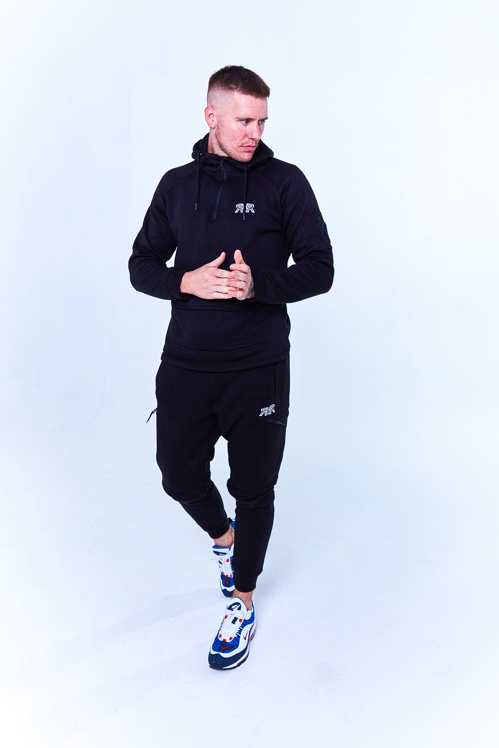 Reckless Classic Tracksuit Bottoms - Black-Recklessmode