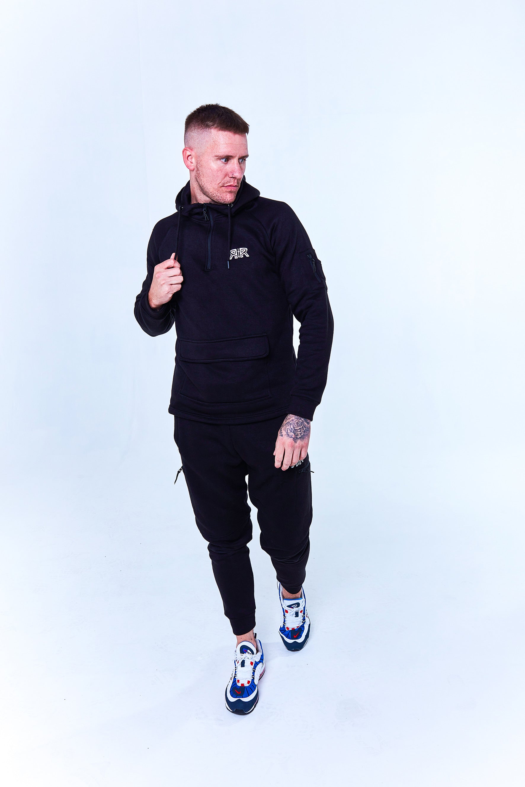 Reckless Classic Tracksuit Bottoms - Black-Recklessmode