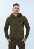 Reckless Classic Tracksuit Hoodie - Khaki-Recklessmode