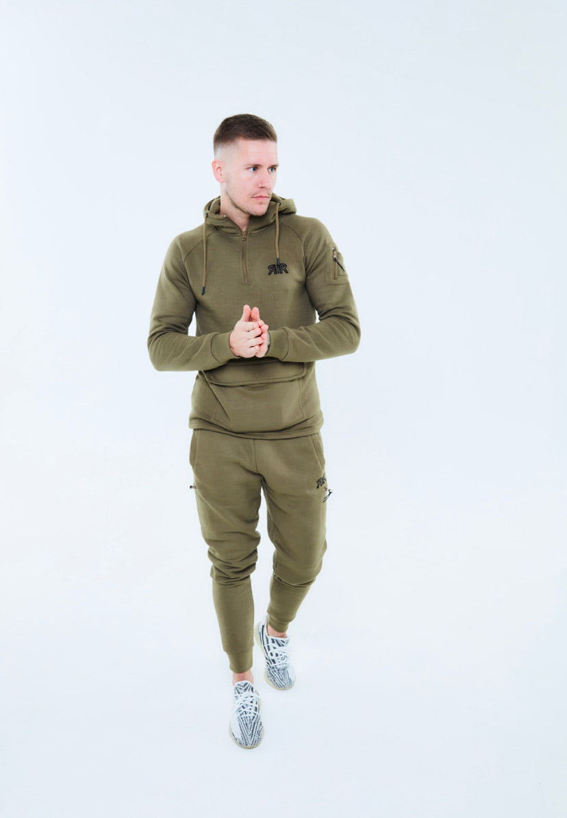 Reckless Classic Tracksuit Bottoms - Khaki-Recklessmode