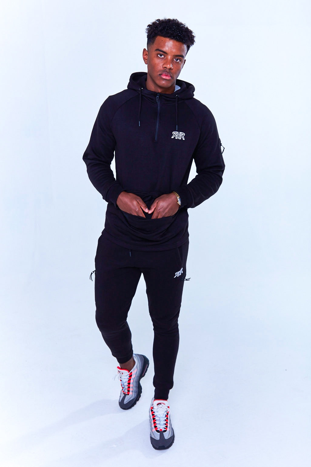 Reckless Classic Full Tracksuit - Black-Recklessmode