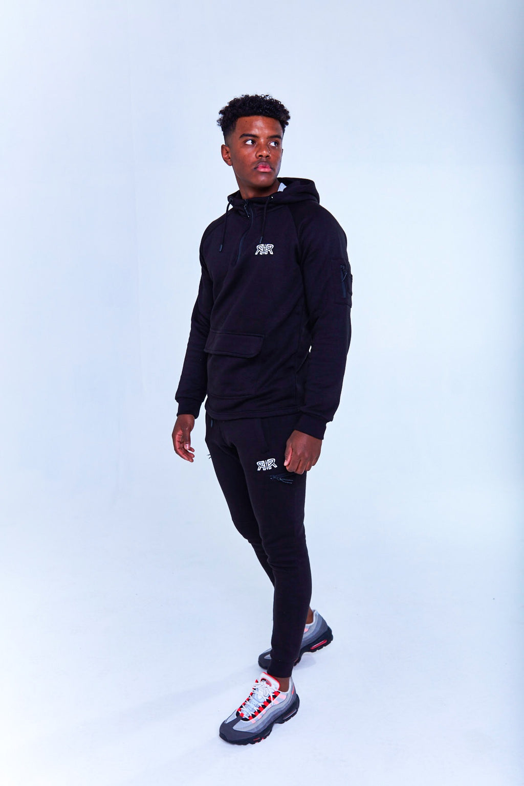 Reckless Classic Full Tracksuit - Black-Recklessmode
